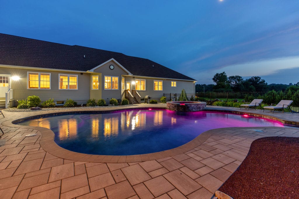 The pool at night