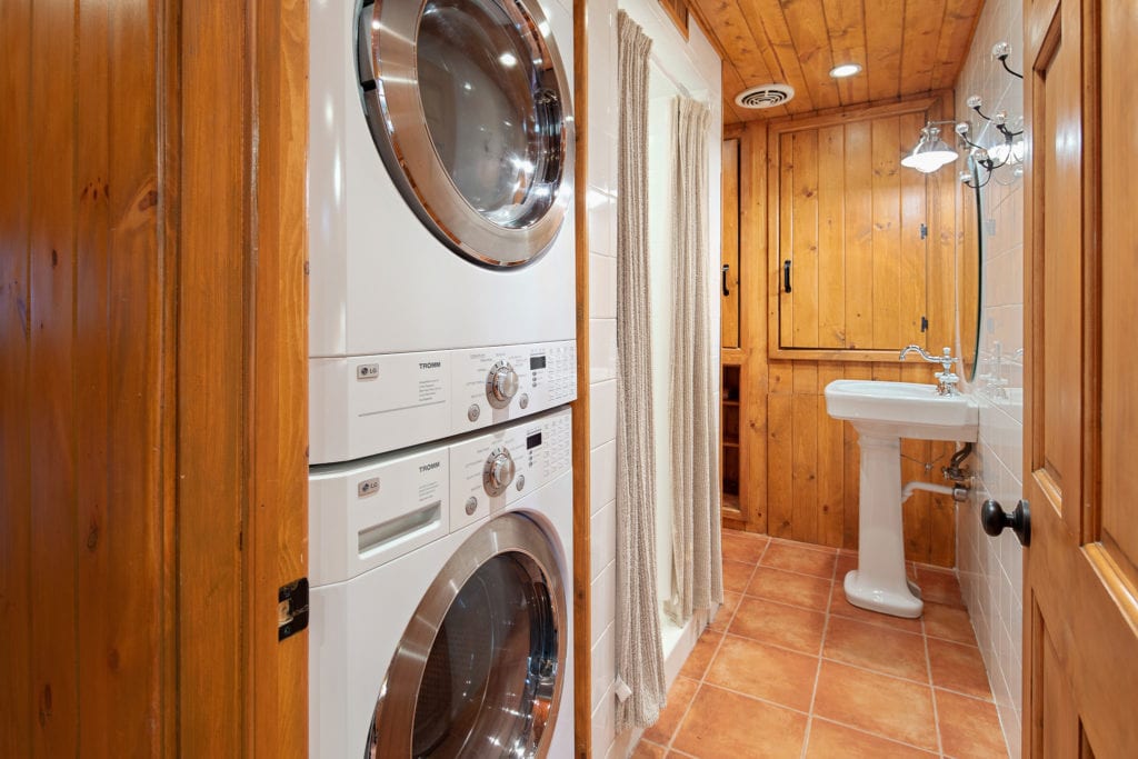 Hall bathroom is also a laundry room
