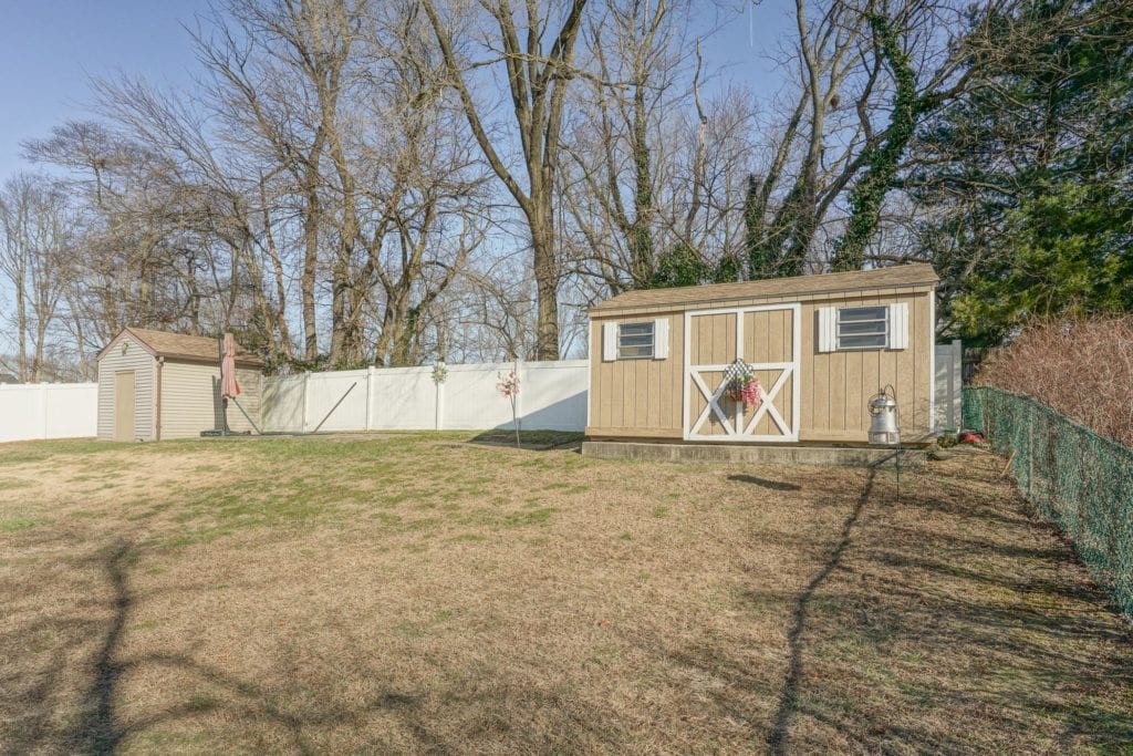 The back yard at 22 Alden Rd