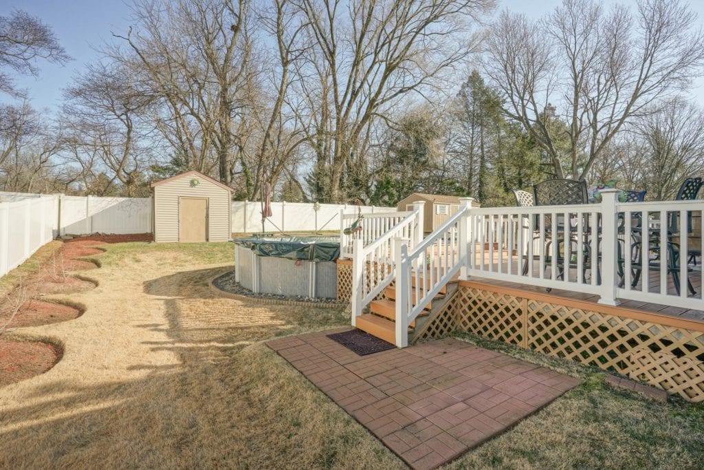 Back yard of 22 Alden