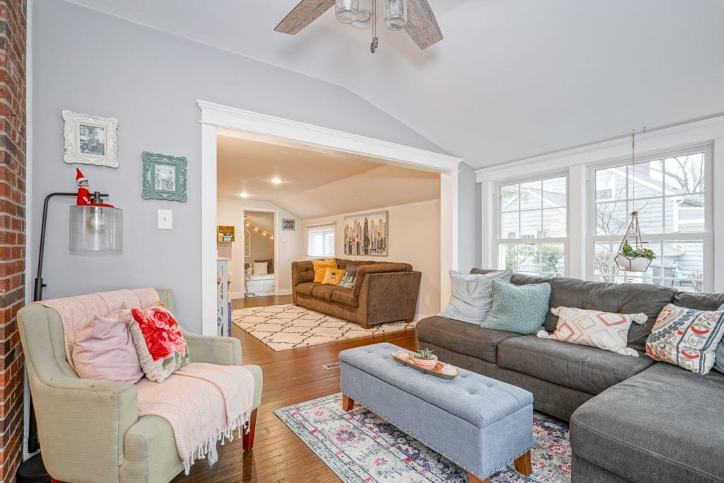 Sunroom looking towards the den