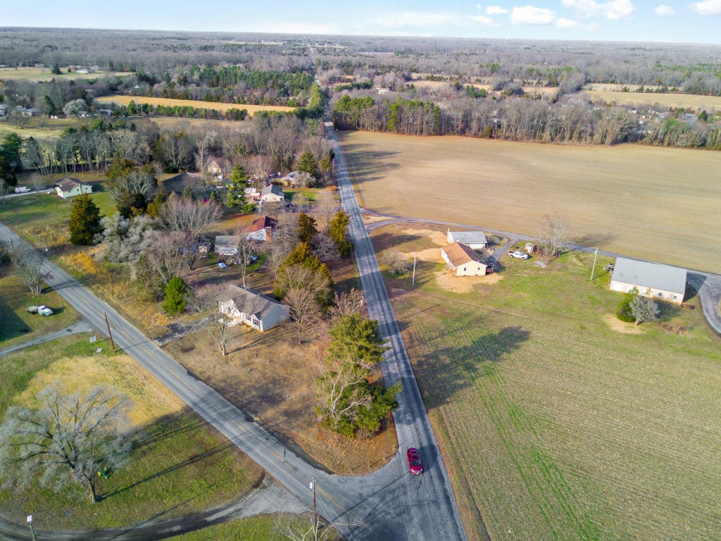 Aerial photo of the 464 Three Bridge Neighborhood