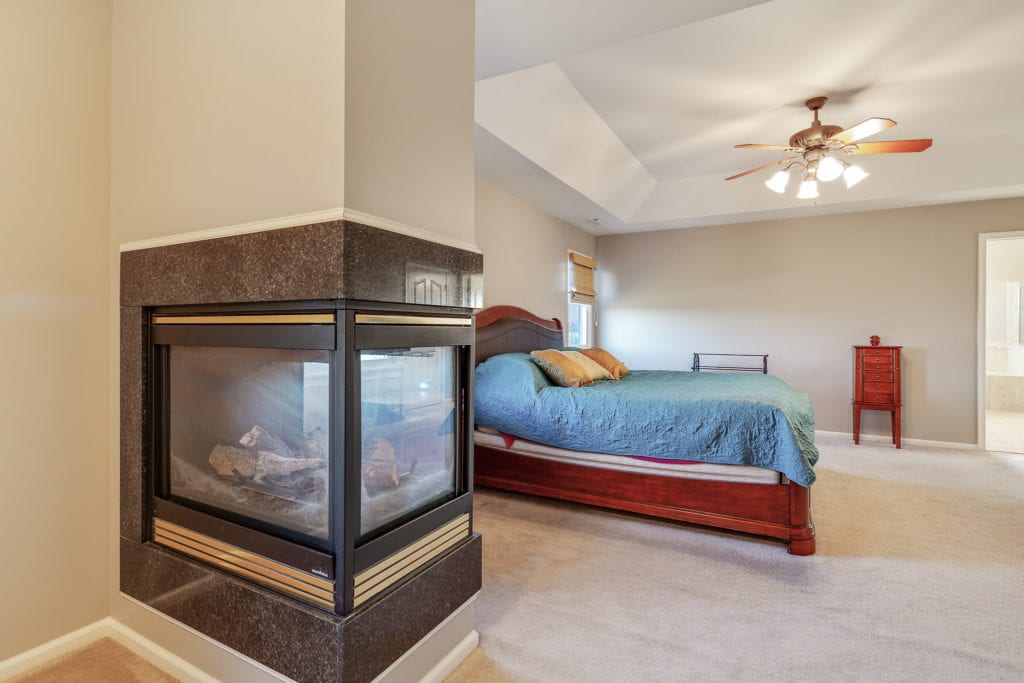 The 3 sided gas fireplace