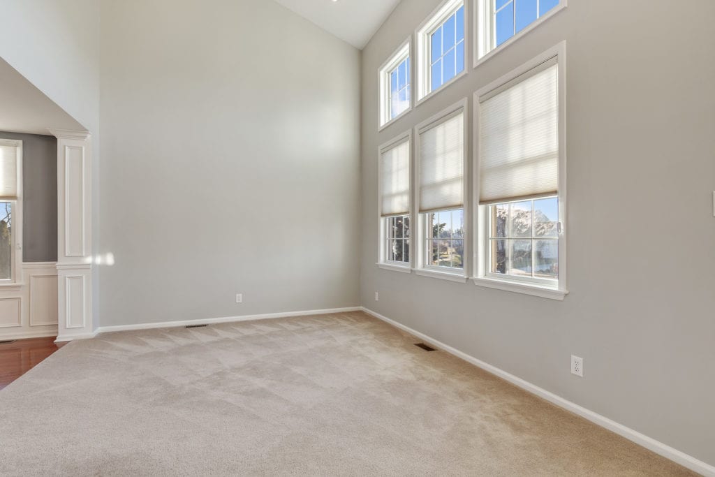 The formal living room of 709 Green Lane