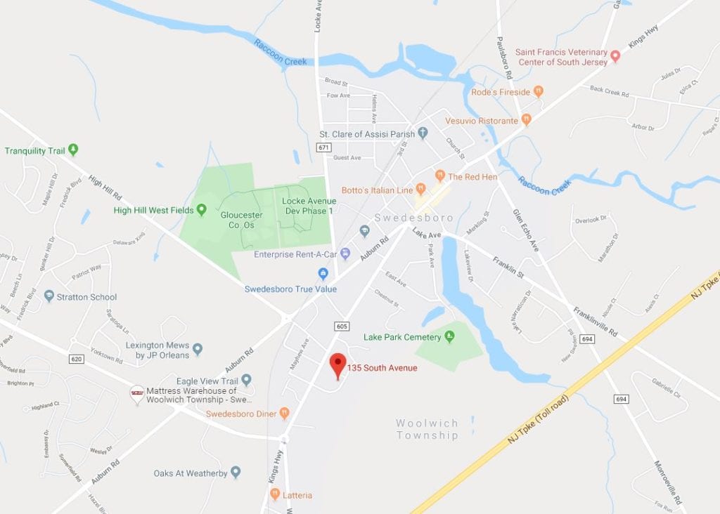 location of 135 South Ave Swedesboro