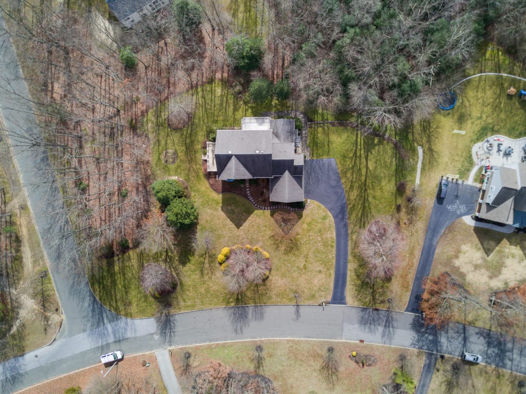 Aerial view of the property