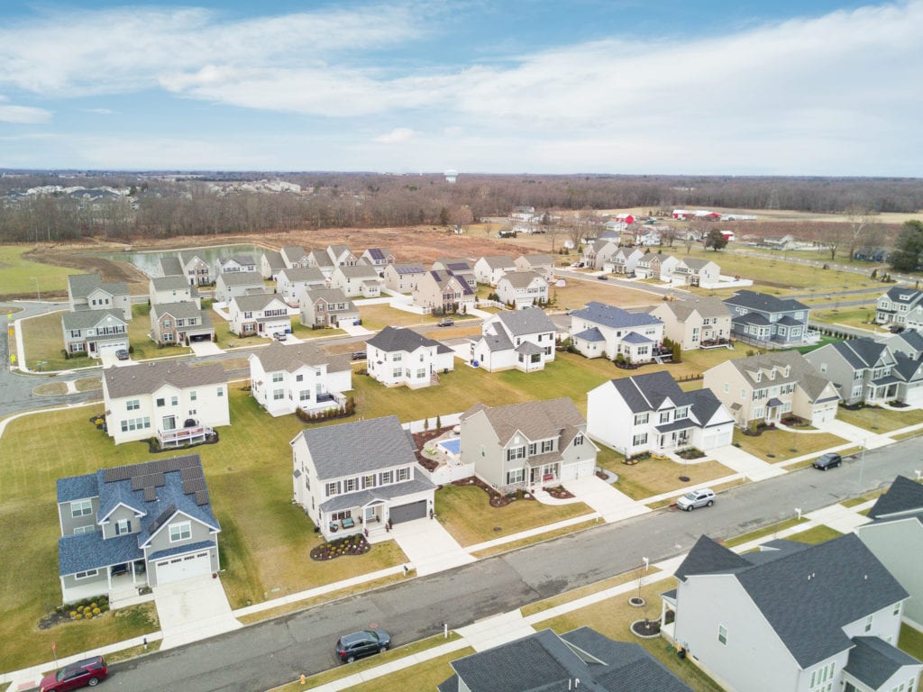 Aerial view of the Orchards at Aura