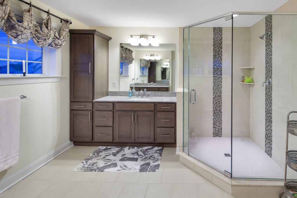 The master bathroom