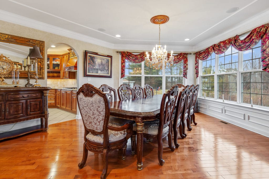 The formal dining room.