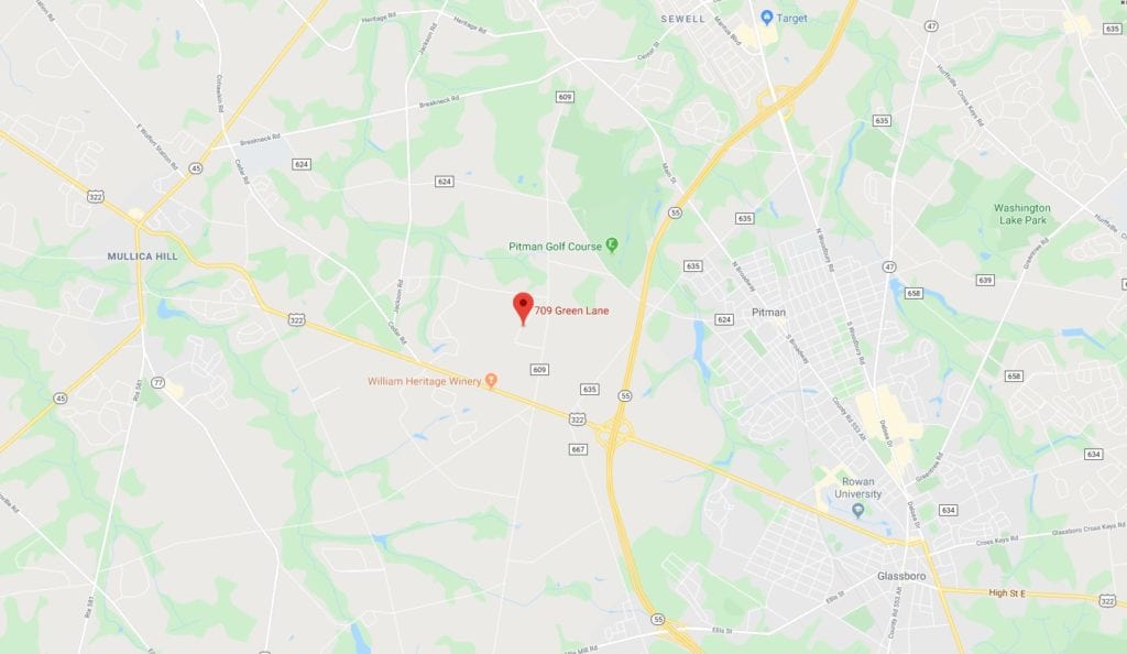 Location of 709 Green Lane