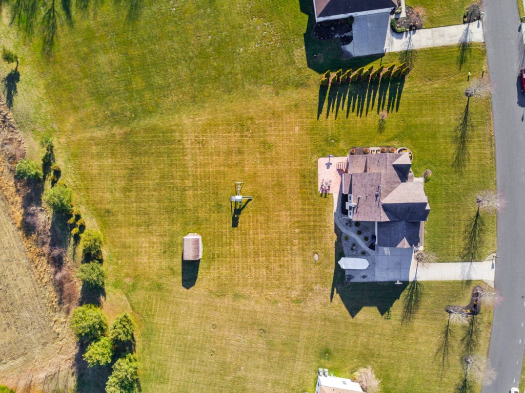 Aerial View of the yard