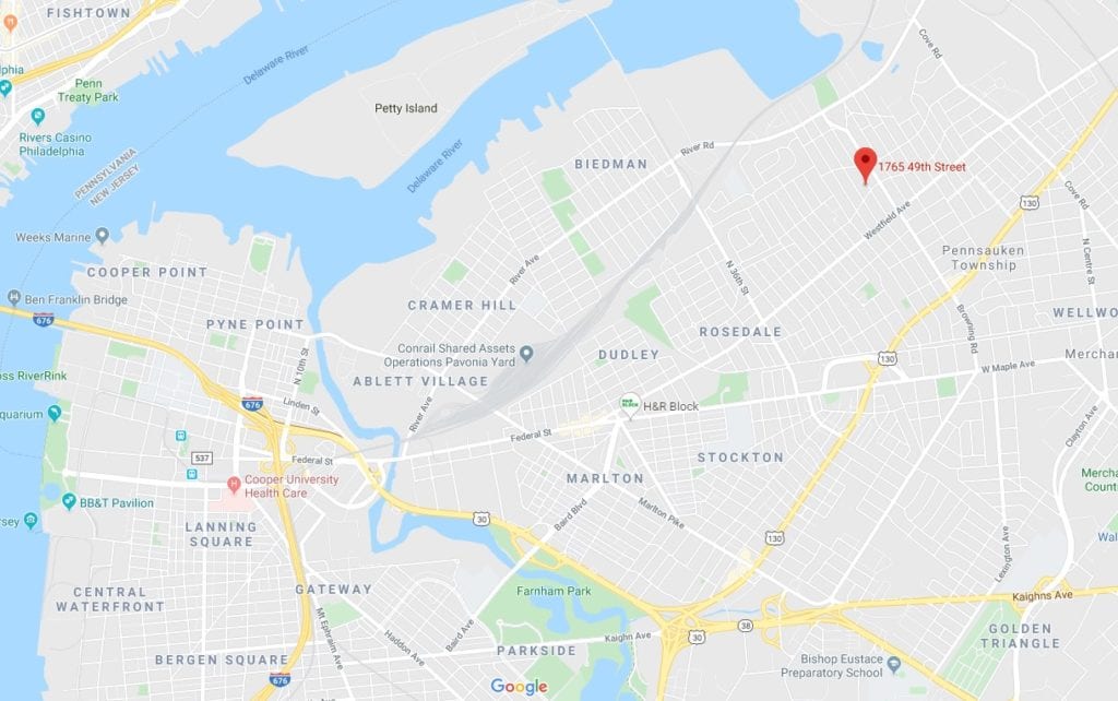 Map showing location of 1765 49th
