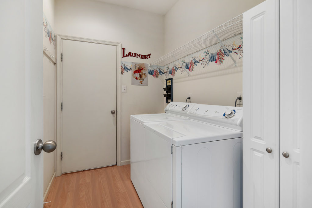 The laundry room at 25 Turtle Creek
