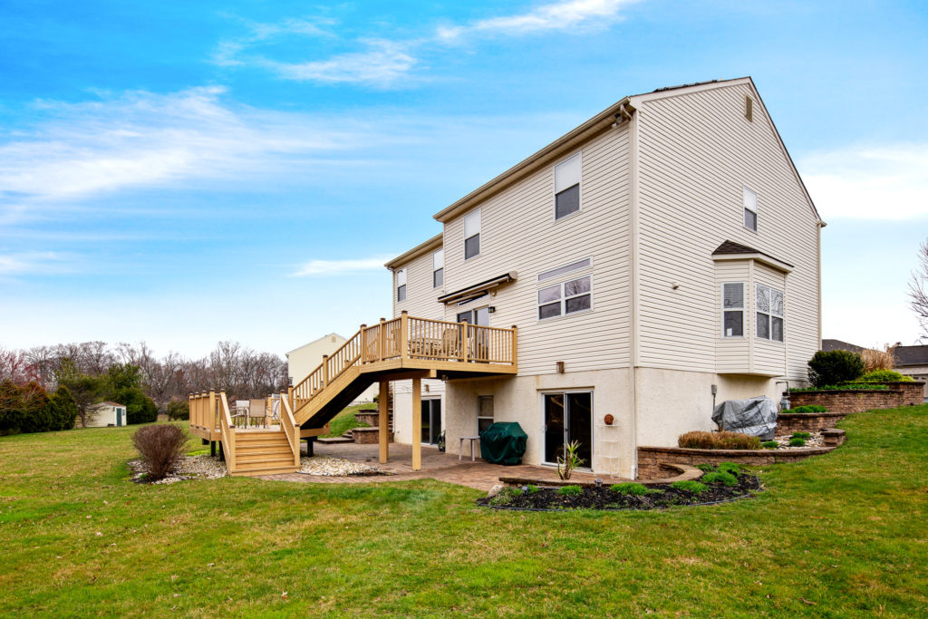 Side view of back of the home