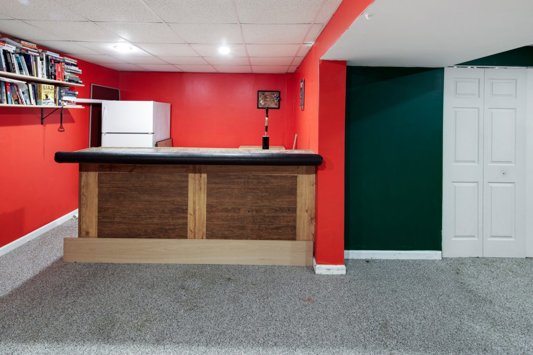 The finished basement