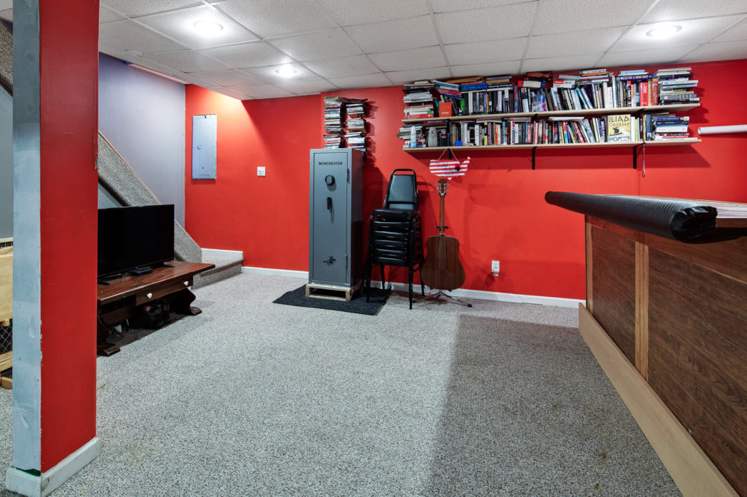 The finished basement
