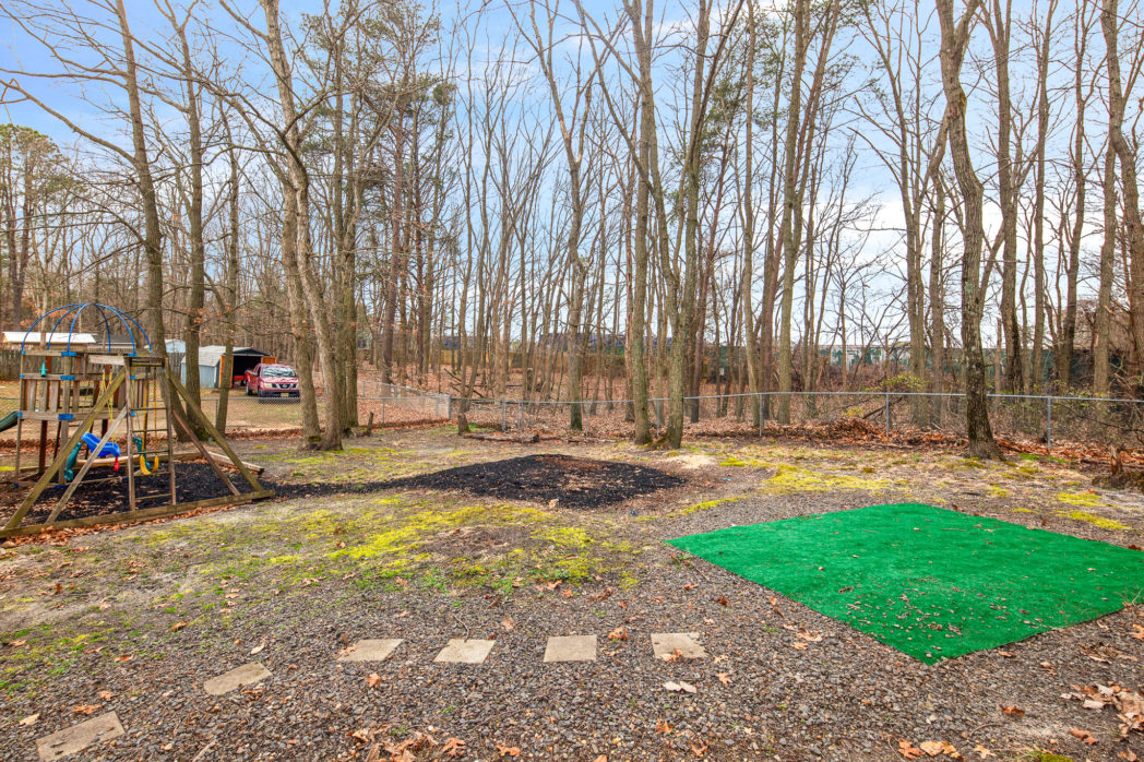 back yard showing trees