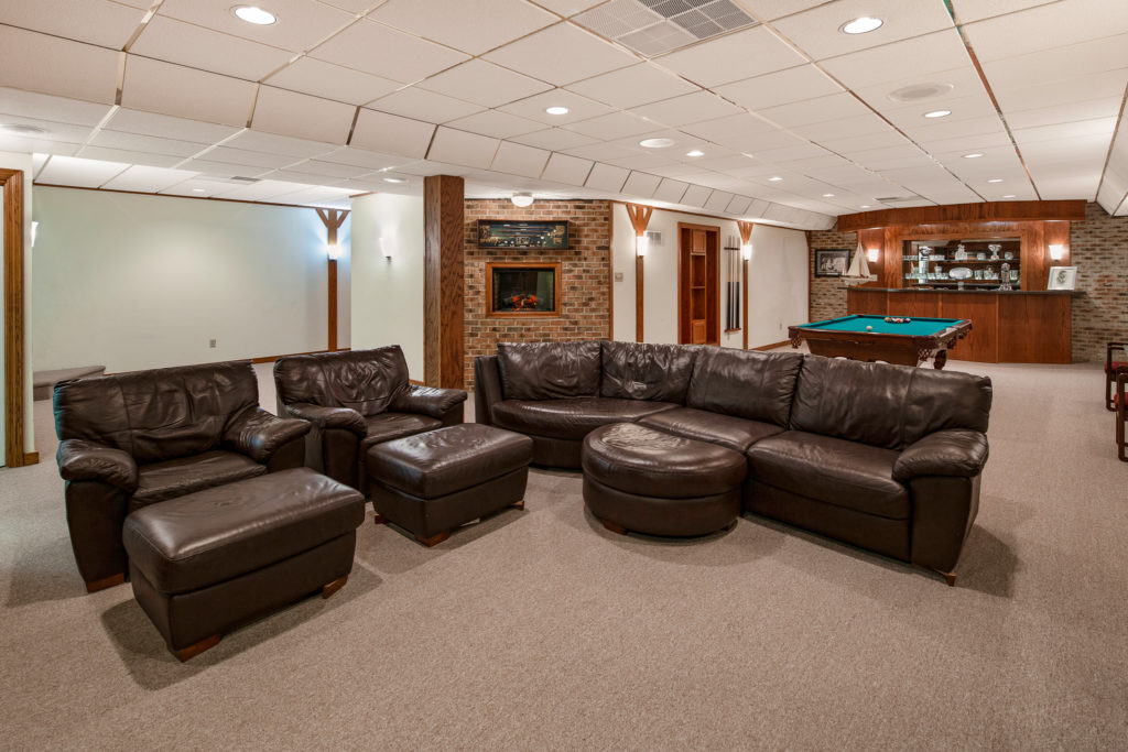 The full finished basement