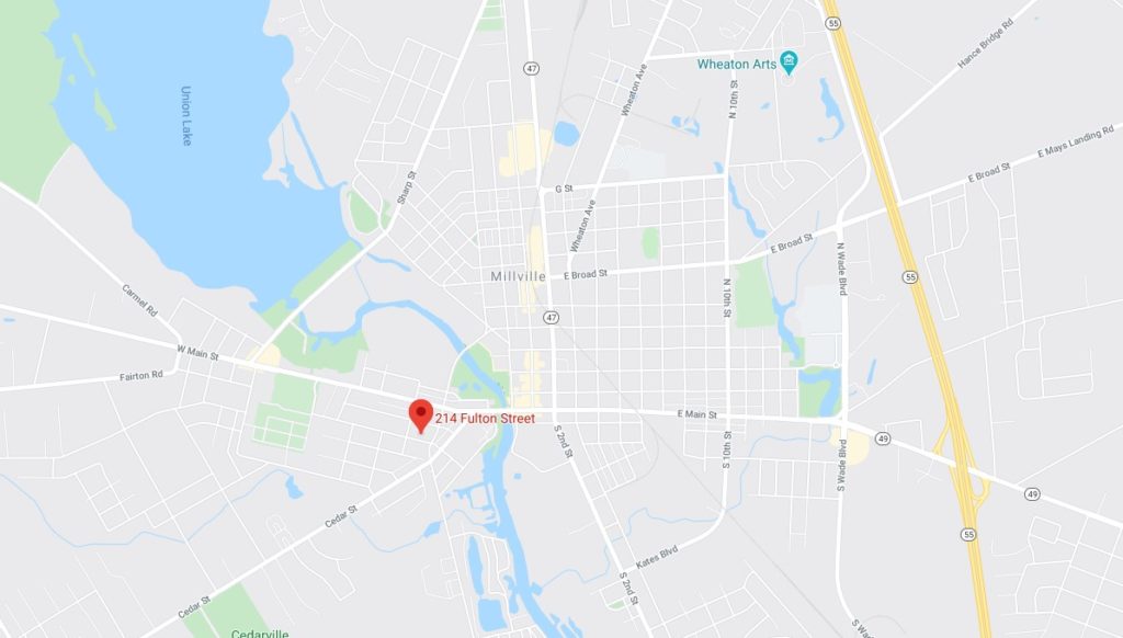 map location 214 Fulton Street