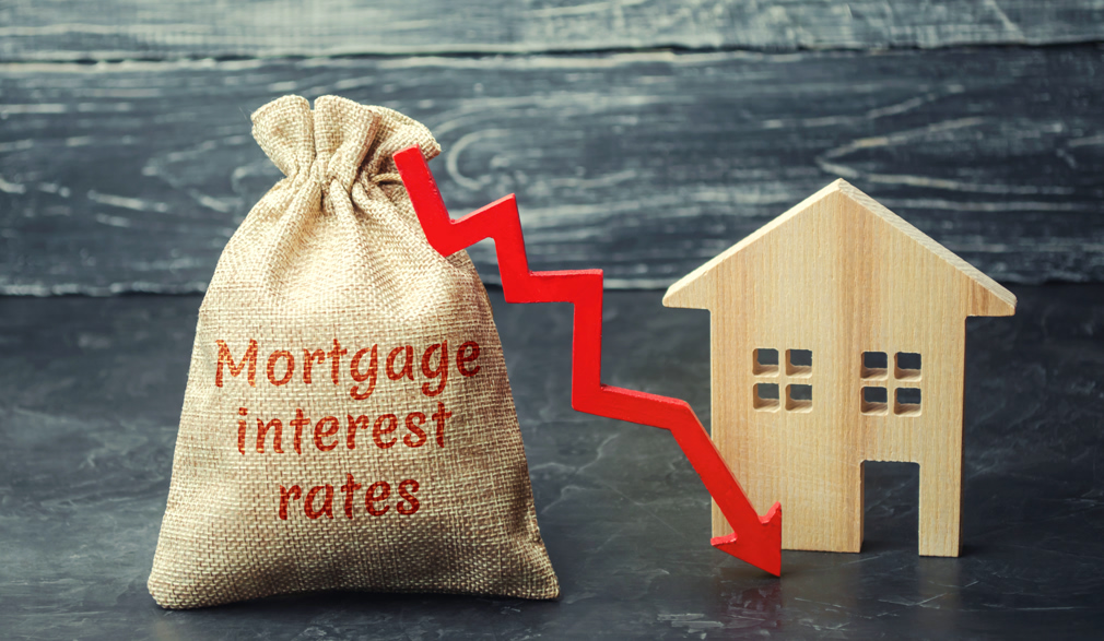 image shoing mortgage rates dropping