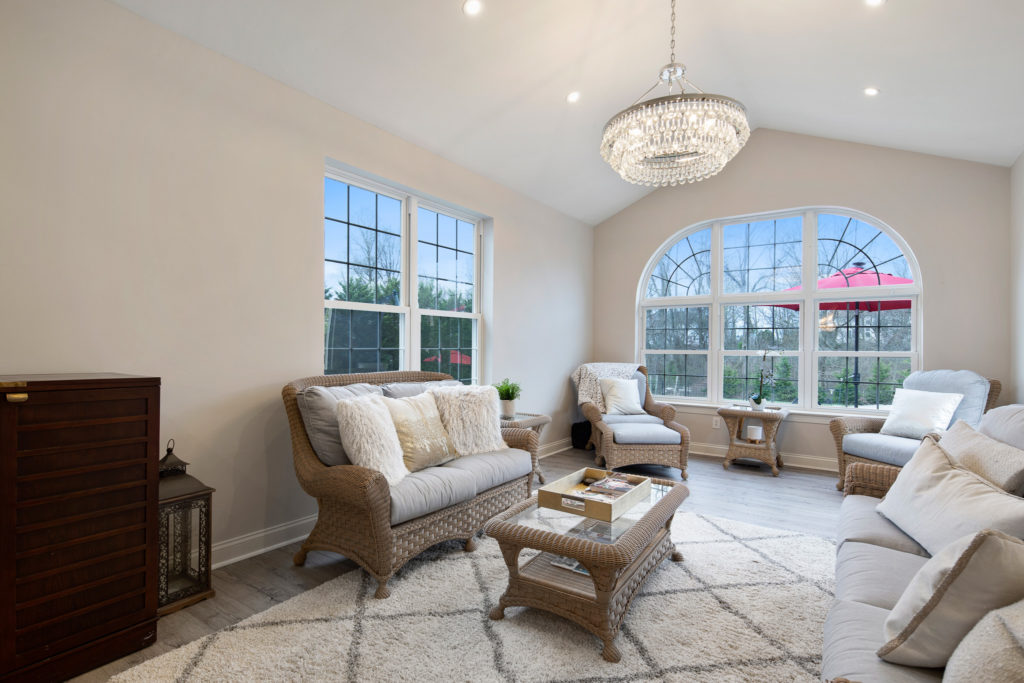 119 Juniper sun room showing large window.