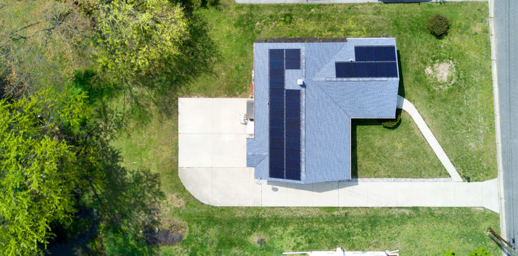 Aerial view of 319 Jefferson St