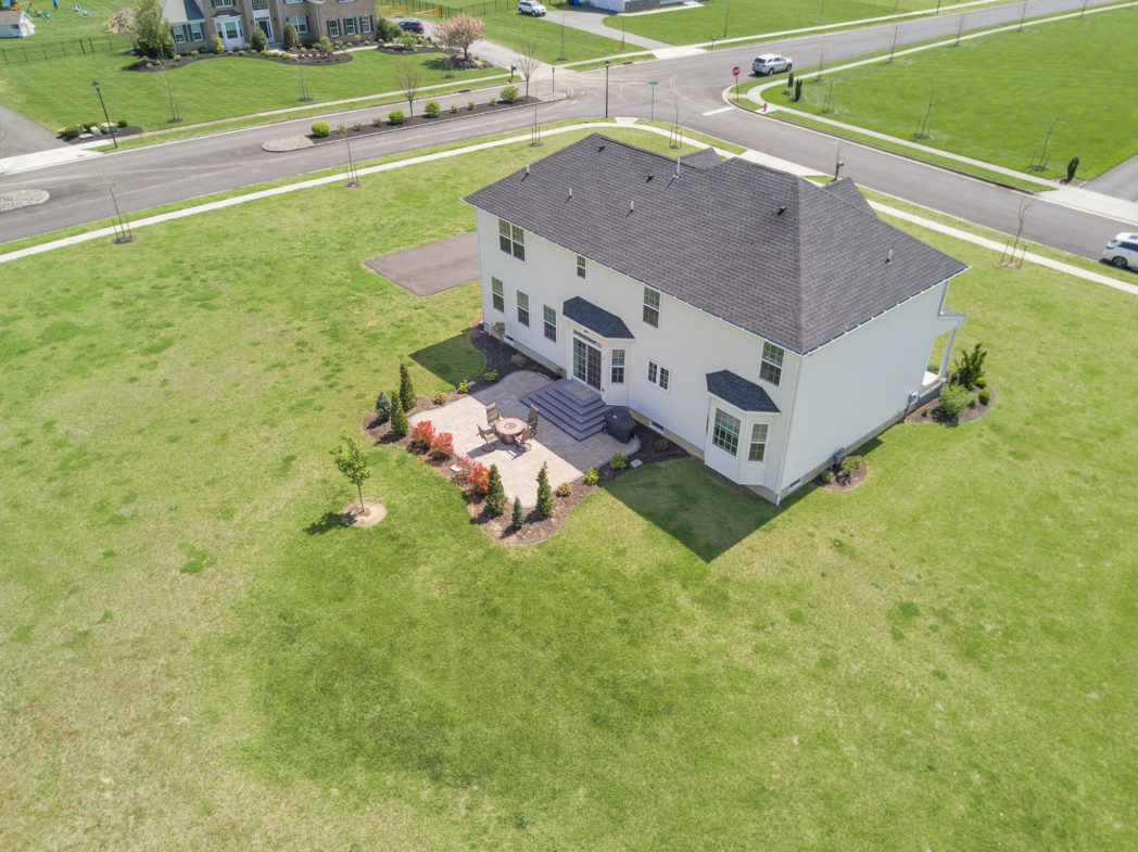 Aerial View of the back yard