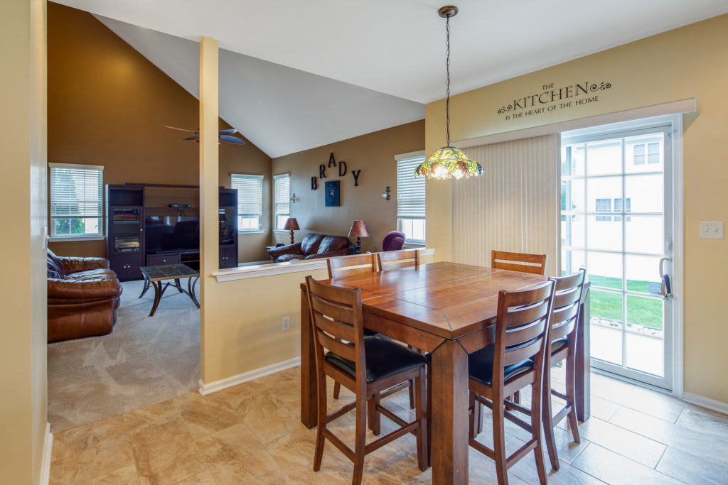 Kitchen and family room